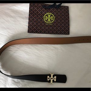 TORY BURCH LEATHER REVERSIBLE BELT